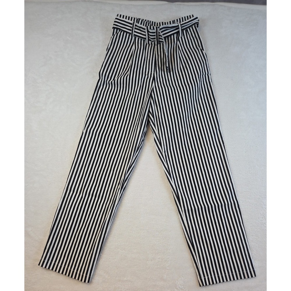 Addie Women's Striped Dress Pants Size S Black/White